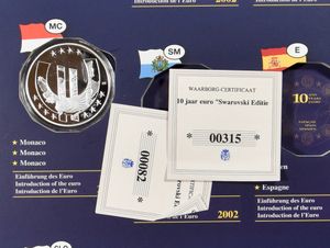 MEDAILLES: Alle i.v.m. Euro's in 4 boxen/plateau's en enkele los (54 stuks)