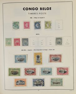 Belgian Congo, Ruanda Urundi, 2 collections in album and ringbinder with with sets and cancellations, f/to be checked