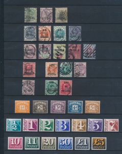 Samenstelling dienstzegels w.o Govt Parcels, O.W. official, board of education, alle zeer mooi gestempeld, tevens strafport 1955/1970 **, zm (S.G. £520)
