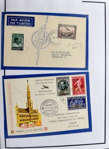 Sabena, Sammlung +/-200 1° und Sonderflüge in Ringklassur, einwandfrei/schön