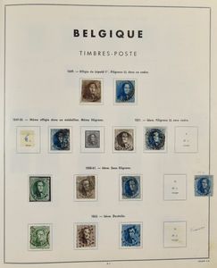 1849/1959 Basisverzameling in oude klemband, waarbij betere reeksen, LP, dienst, TX, SP, BZ, Belgisch-Congo, zm/m/ntz
