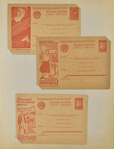 1927/1944 Uitgebreide, interessante verzameling geïllustreerde PWST op bladen, bijna alle ongebruikt, mooi thema en zeldzame stukken aanwezig, zm/m