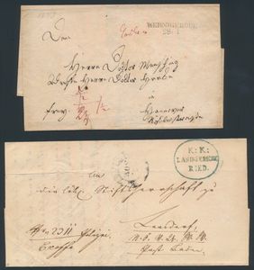 Voorlopers Duitsland, 12 stuks, meerdere postmerken en porten, zie scans, zm/m