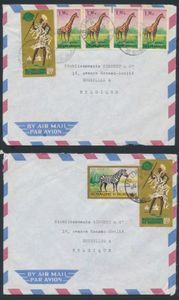 1963/1991, accumulation of 34 items (covers, FDC, registered covers) with nice frankings including strips and mini sheets, blocks, very interesting for study, vf/f/to be checked