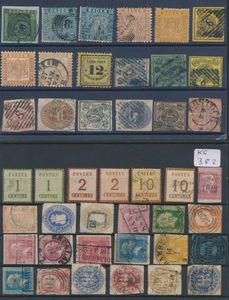 Samenstelling op kaartjes, w.o. Baden, Braunscweig, Sachsen, enz., zm/m/ntz