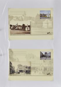 1971/2014 Verzameling in 2 ringklasseurs, waarbij cijfer 1 (91x) en zonder waardeopdruk (100x), zm