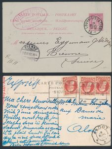 1892/1976, kleine verzameling van 38 poststukken, verschillende frankeringen, zm/m.