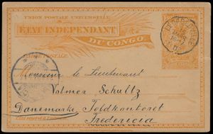 1898/1904, small group of 8 used postal stationery items, destinations Switzerland (2x), France (1x), Denmark (1x) and Germany (4x), vf/f
