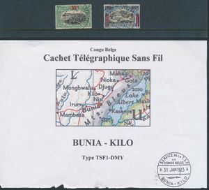 BUNIA KILO, telegraphical cancellation on 