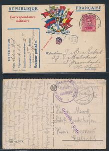1915/1919, kleine verzameling van 33 poststukken, diverse frankeringen, censuren, rondstempel 