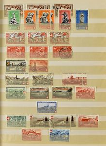 1918/2013 Verzameling in insteekboek + ringband, waarbij Pro Juventute, Pro Patria, reeksen, overwegend gestempeld, zm/m