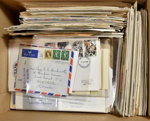 Tussen 1950 en 1990, honderden w.o. aangetekend, FDC's, etc., zm/m/ntz