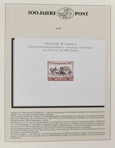 POST : 500 jaar post, zeer uitgebreide verzameling in 9 albums met zegels, HK, poststukken, zm 