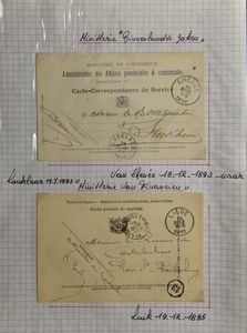 Samenstelling 91 dienst briefkaarten (cartes-correspondance de service), zm/m