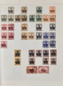 Verzameling in album, voornamelijk bezette gebieden, w.o. Duitsland met opdrukken, Levant (lokale uitgiften), Oekraïne, zm