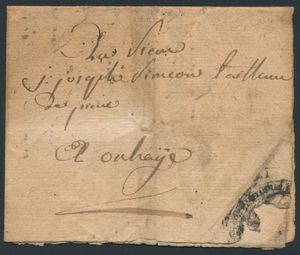 1806 Vorläufer mit Inhalt, aus Dinant, datiert 1. Oktober 1806, an Onhaije, einwandfrei/schön