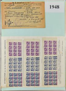 1936/196, Doornik, postgeschiedenis, verzameling in 6 ringklasseurs, met brieven, PWST, ZK, telegrammen, documentatie, enz., zm/m/ntz