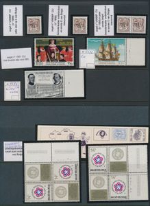 Samenstelling curiositeiten moderne periode, 16 stuks, met enkele mooie stuks met verschoven druk, zm