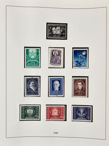1945/1973 Verzameling in 2 Lindner album w.o. volledige reeksen, zm