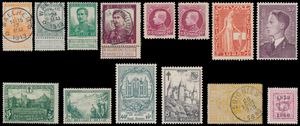 1851/2010 Betere samenstelling op 10-tallen kaartjes, w.o. stempels, reeksen, betere waarden, hoge cat. waarde, zm/m/ntz