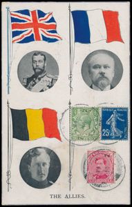 1916, registered picture postcard sent from 